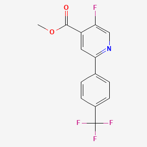 molecular formula C14H9F4NO2 B12066104 Methyl 5-fluoro-2-(4-(trifluoromethyl)phenyl)isonicotinate 