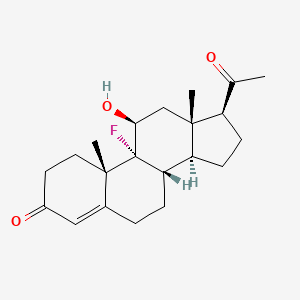 molecular formula C21H29FO3 B1206625 9α-氟-11β-羟基-4-孕烯-3,20-二酮 CAS No. 339-02-6