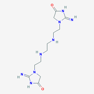 molecular formula C12H22N8O2 B12066333 2-Imino-1-[2-[2-[2-(2-imino-4-oxoimidazolidin-1-yl)ethylamino]ethylamino]ethyl]imidazolidin-4-one CAS No. 98690-32-5