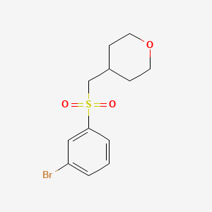 4-(((3-Bromophenyl)sulfonyl)methyl)tetrahydro-2H-pyran