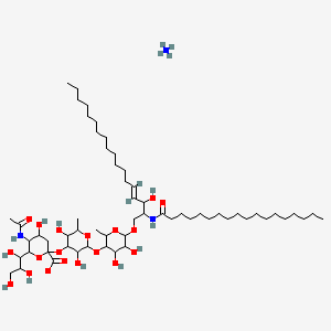 azanium;5-acetamido-2-[2-[4,5-dihydroxy-6-[(E)-3-hydroxy-2-(octadecanoylamino)octadec-4-enoxy]-2-methyloxan-3-yl]oxy-3,5-dihydroxy-6-methyloxan-4-yl]oxy-4-hydroxy-6-(1,2,3-trihydroxypropyl)oxane-2-carboxylate