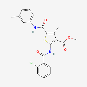 Methyl 2-(2-chlorobenzamido)-4-methyl-5-(m-tolylcarbamoyl)thiophene-3-carboxylate