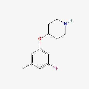 molecular formula C12H16FNO B12066363 4-(3-Fluoro-5-methylphenoxy)piperidine 