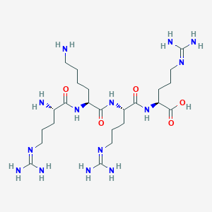 molecular formula C24H50N14O5 B12066393 L-Arginyl-L-lysyl-L-arginyl-L-arginine CAS No. 160188-85-2