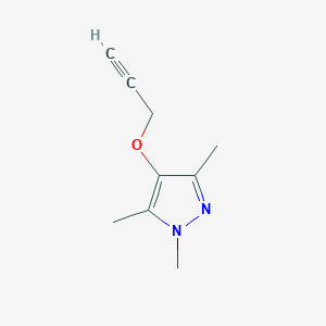 molecular formula C9H12N2O B12066394 1,3,5-Trimethyl-4-(prop-2-yn-1-yloxy)-1H-pyrazole 