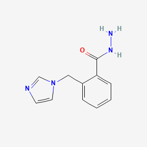 molecular formula C11H12N4O B12066436 Benzoic acid, 2-(1H-imidazol-1-ylmethyl)-, hydrazide CAS No. 143426-45-3