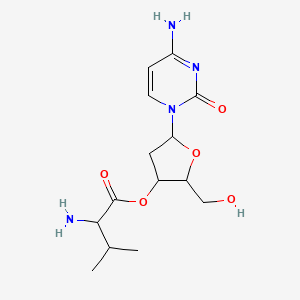 (2S,3R,5S)-5-(4-amino-2-oxo-1,2-dihydropyrimidin-1-yl)-2-(hydroxymethyl)oxolan-3-yl (2S)-2-amino-3-methylbutanoate