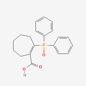 2-(Diphenyl-phosphinoyl)-cyclohept-1-enecarboxylic acid