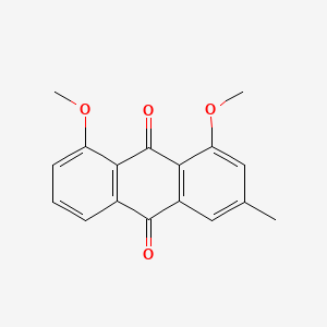 molecular formula C17H14O4 B1206652 1,8-Dimethoxy-3-methylanthracene-9,10-dione CAS No. 71013-35-9
