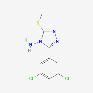 molecular formula C9H8Cl2N4S B12066520 3-(3,5-dichlorophenyl)-5-(methylthio)-4H-1,2,4-triazol-4-amine CAS No. 144729-42-0