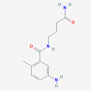 molecular formula C12H17N3O2 B12066530 4-[(5-Amino-2-methylphenyl)formamido]butanamide 