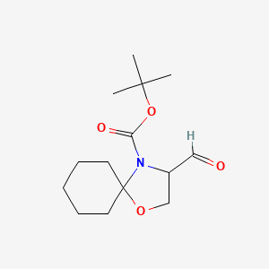 1-Oxa-4-azaspiro[4.5]decane-4-carboxylic acid, 3-formyl-,1,1-dimethylethyl ester, (3S)-