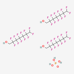 molecular formula C21H15F36O7P B12066566 2,2,3,3,4,4,5,5,6,6,7,7-dodecafluoroheptan-1-ol;phosphoric acid CAS No. 662-75-9