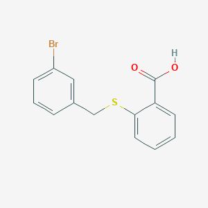 molecular formula C14H11BrO2S B12066568 Benzoic acid, 2-[[(3-bromophenyl)methyl]thio]- CAS No. 111967-76-1