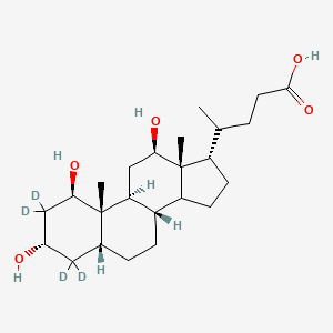 1beta-Hydroxydeoxycholic Acid-D4 (major)