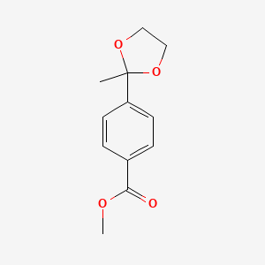 molecular formula C12H14O4 B12066600 Methyl 4-(2-methyl-1,3-dioxolan-2-yl)benzoate 