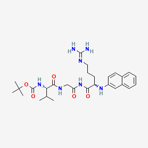 molecular formula C28H41N7O5 B1206664 tert-Butyloxycarbonyl-valyl-glycyl-arginine-2-naphthylamide CAS No. 64309-42-8