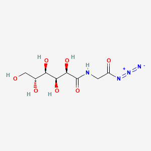 molecular formula C8H14N4O7 B1206665 D-Gluconyl-glycine azide CAS No. 73936-75-1
