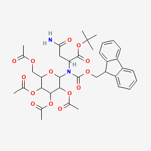 tert-butyl 4-amino-2-[9H-fluoren-9-ylmethoxycarbonyl-[3,4,5-triacetyloxy-6-(acetyloxymethyl)oxan-2-yl]amino]-4-oxobutanoate