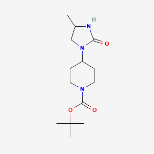 molecular formula C14H25N3O3 B12066699 4-(4-Methyl-2-oxo-imidazolidin-1-yl)-piperidine-1-carboxylic acid tert-butyl ester 