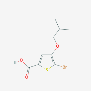 molecular formula C9H11BrO3S B12066795 5-Bromo-4-isobutoxythiophene-2-carboxylic acid 