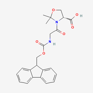 molecular formula C23H24N2O6 B12066810 Fmoc-Gly-D-Ser(psi(Me,Me)-Pro)-OH 