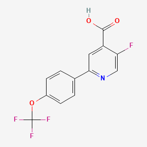 5-Fluoro-2-(4-(trifluoromethoxy)phenyl)isonicotinic acid