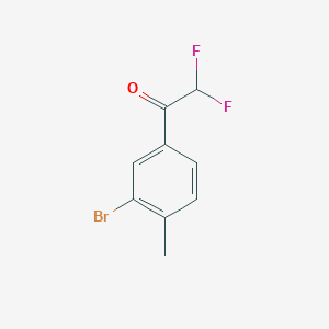 molecular formula C9H7BrF2O B12066916 1-(3-Bromo-4-methylphenyl)-2,2-difluoroethanone 