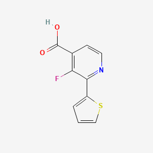 3-Fluoro-2-(thiophen-2-yl)isonicotinic acid