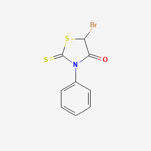 molecular formula C9H6BrNOS2 B12066929 5-Bromo-3-phenyl-2-sulfanylidene-1,3-thiazolidin-4-one CAS No. 56921-38-1