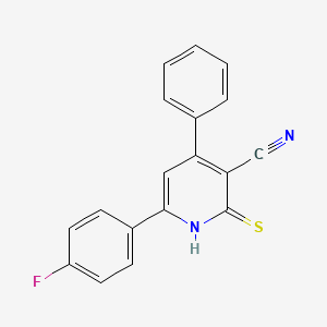 molecular formula C18H11FN2S B1206693 6-(4-氟苯基)-4-苯基-3-氰基吡啶-2(1H)-硫酮 