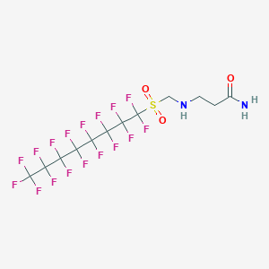 molecular formula C12H9F17N2O3S B12066933 Propanamide, 3-[[(heptadecafluorooctyl)sulfonyl]methylamino]- CAS No. 87988-60-1