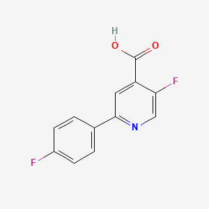 molecular formula C12H7F2NO2 B12066969 5-Fluoro-2-(4-fluorophenyl)isonicotinic acid 