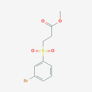 molecular formula C10H11BrO4S B12066983 Methyl 3-(3-bromobenzenesulfonyl)propanoate 