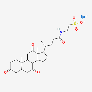 Sodium;2-[4-(10,13-dimethyl-3,7,12-trioxo-1,2,4,5,6,8,9,11,14,15,16,17-dodecahydrocyclopenta[a]phenanthren-17-yl)pentanoylamino]ethanesulfonate