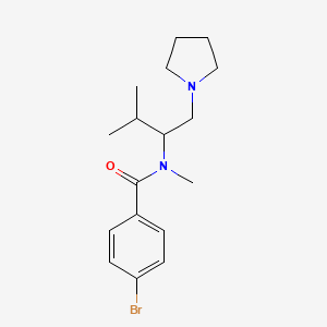 molecular formula C17H25BrN2O B12067028 (S)-4-Bromo-N-methyl-N-(3-methyl-1-(pyrrolidin-1-YL)butan-2-YL)benzamide 