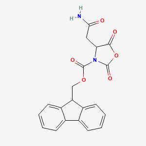 9H-fluoren-9-ylmethyl 4-(2-amino-2-oxoethyl)-2,5-dioxo-1,3-oxazolidine-3-carboxylate