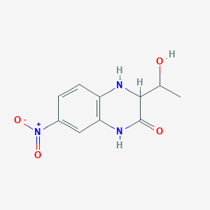 2(1H)-Quinoxalinone, 3,4-dihydro-3-(1-hydroxyethyl)-7-nitro-