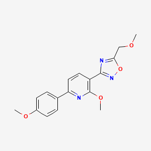 molecular formula C17H17N3O4 B1206708 3-[2-甲氧基-6-(4-甲氧基苯基)-3-吡啶基]-5-(甲氧基甲基)-1,2,4-恶二唑 