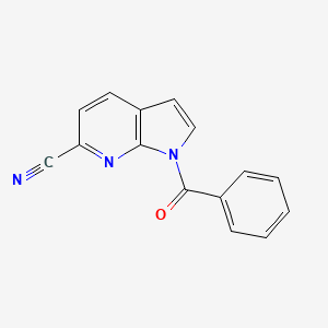 1H-Pyrrolo[2,3-b]pyridine-6-carbonitrile, 1-benzoyl-