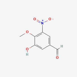 B1206711 3-Hydroxy-4-methoxy-5-nitrobenzaldehyde CAS No. 80547-69-9