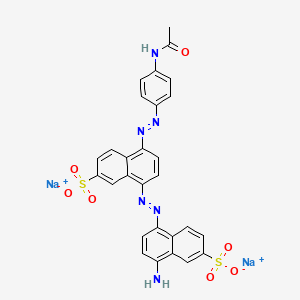 Disodium 5-((4-acetamidophenyl)azo)-8-((4-amino-6-sulphonatonaphthyl)azo)naphthalene-2-sulphonate