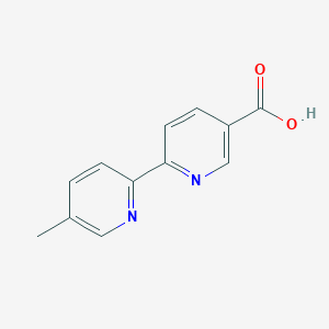 molecular formula C12H10N2O2 B12067170 6-(5-Methylpyridin-2-YL)pyridine-3-carboxylic acid CAS No. 244303-60-4