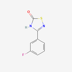 molecular formula C8H5FN2OS B12067195 3-(3-fluorophenyl)-1,2,4-thiadiazol-5(4H)-one CAS No. 1206969-22-3