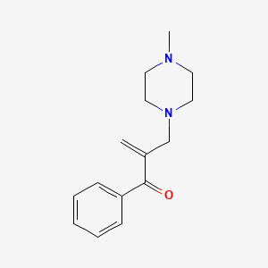 B1206724 2-(4-Methyl-1-piperazinylmethyl)acrylophenone CAS No. 91401-12-6