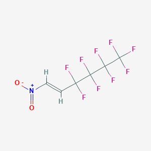 molecular formula C6H2F9NO2 B12067253 3,3,4,4,5,5,6,6,6-Nonafluoro-1-nitro-1-hexene 