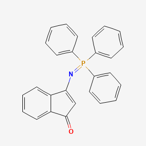 molecular formula C27H20NOP B12067321 3-[(1,1,1-Triphenyl-lambda~5~-phosphanylidene)amino]-1H-inden-1-one 