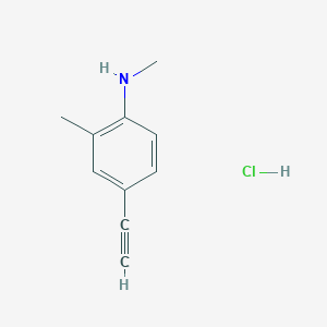 molecular formula C10H12ClN B12067363 (4-Ethynyl-2-methyl-phenyl)-methyl-amine hydrochloride 