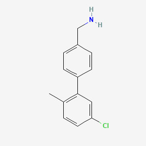 molecular formula C14H14ClN B12067376 [4-(5-Chloro-2-methylphenyl)phenyl]methanamine 