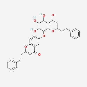 4H-1-Benzopyran-4-one,5,6,7,8-tetrahydro-5,6,7-trihydroxy-8-[[4-oxo-2-(2-phenylethyl)-4H-1-benzopyran-6-yl]oxy]-2-(2-phenylethyl)-, (5S,6R,7R,8S)